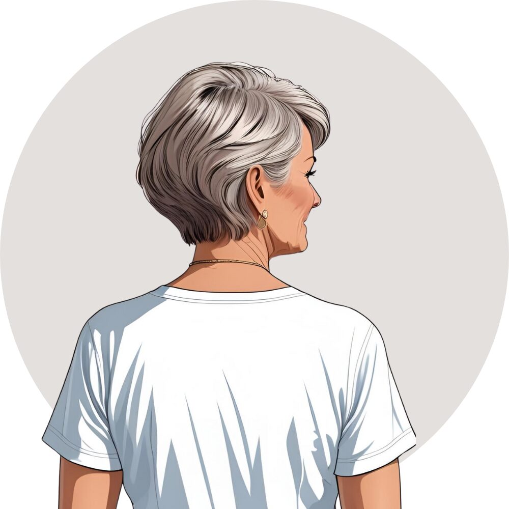 illustration senior woman