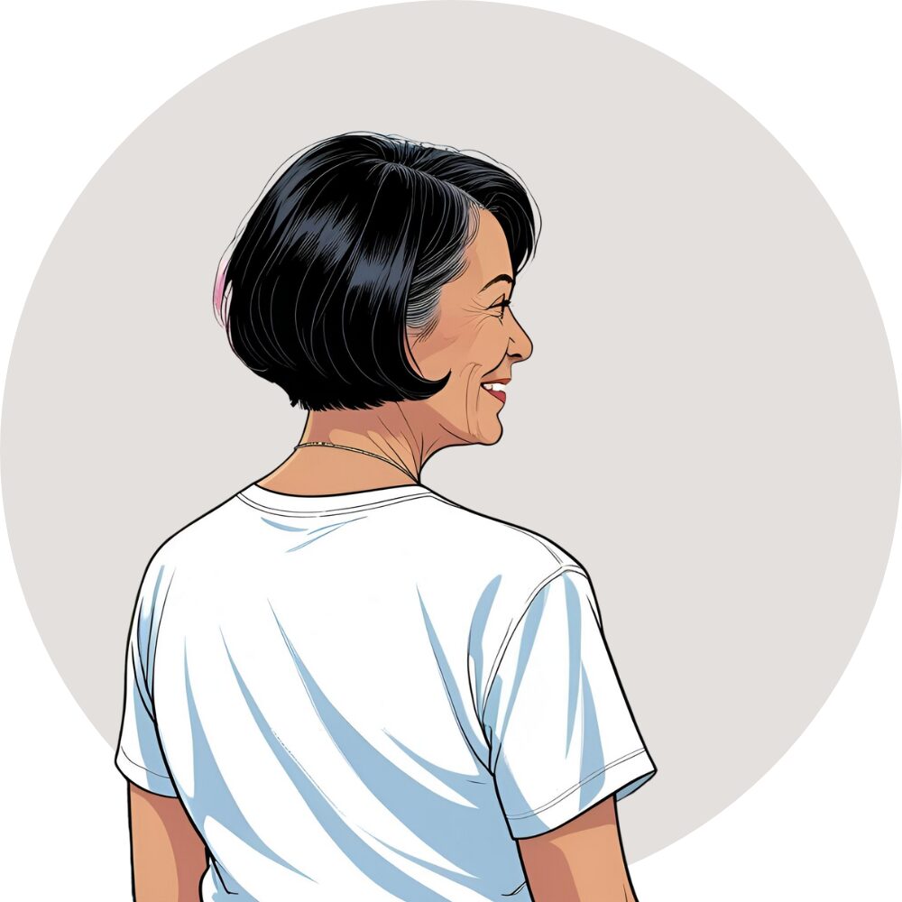 illustration senior woman